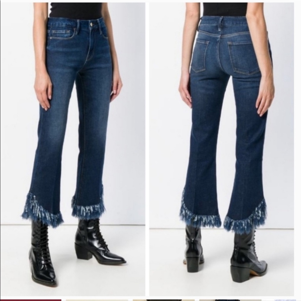 FRAME Le Crop Mini Boot in Bayberry, Size 26